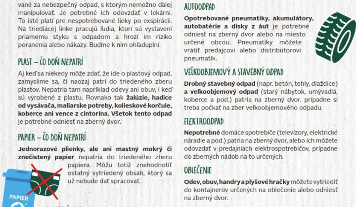 9. fotografia fotogalérie Kalendár odvozu odpadu