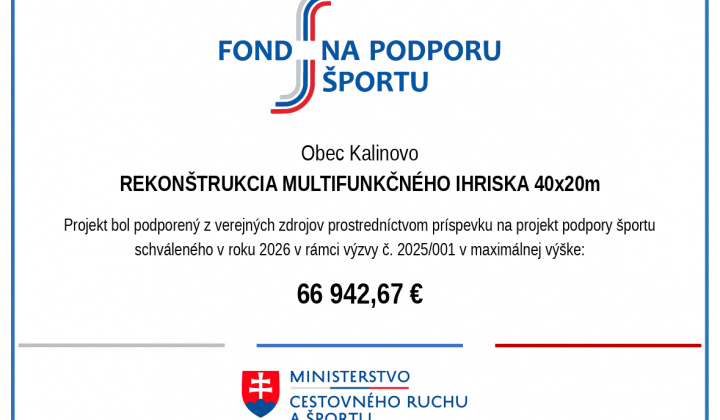 Fotka - REKONŠTRUKCIA MULTIFUNKČNÉHO IHRISKA 